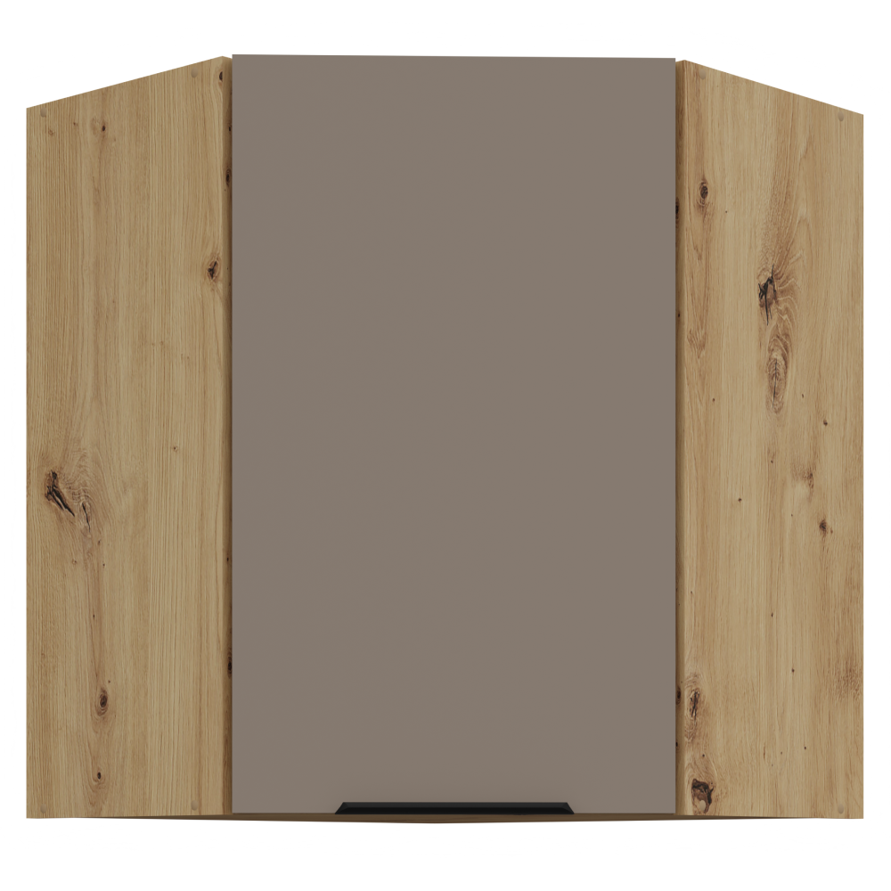 Felső sarokszekrény, sandgrau/artisan tölgy, FRISBO 60x60 GN-72 1F