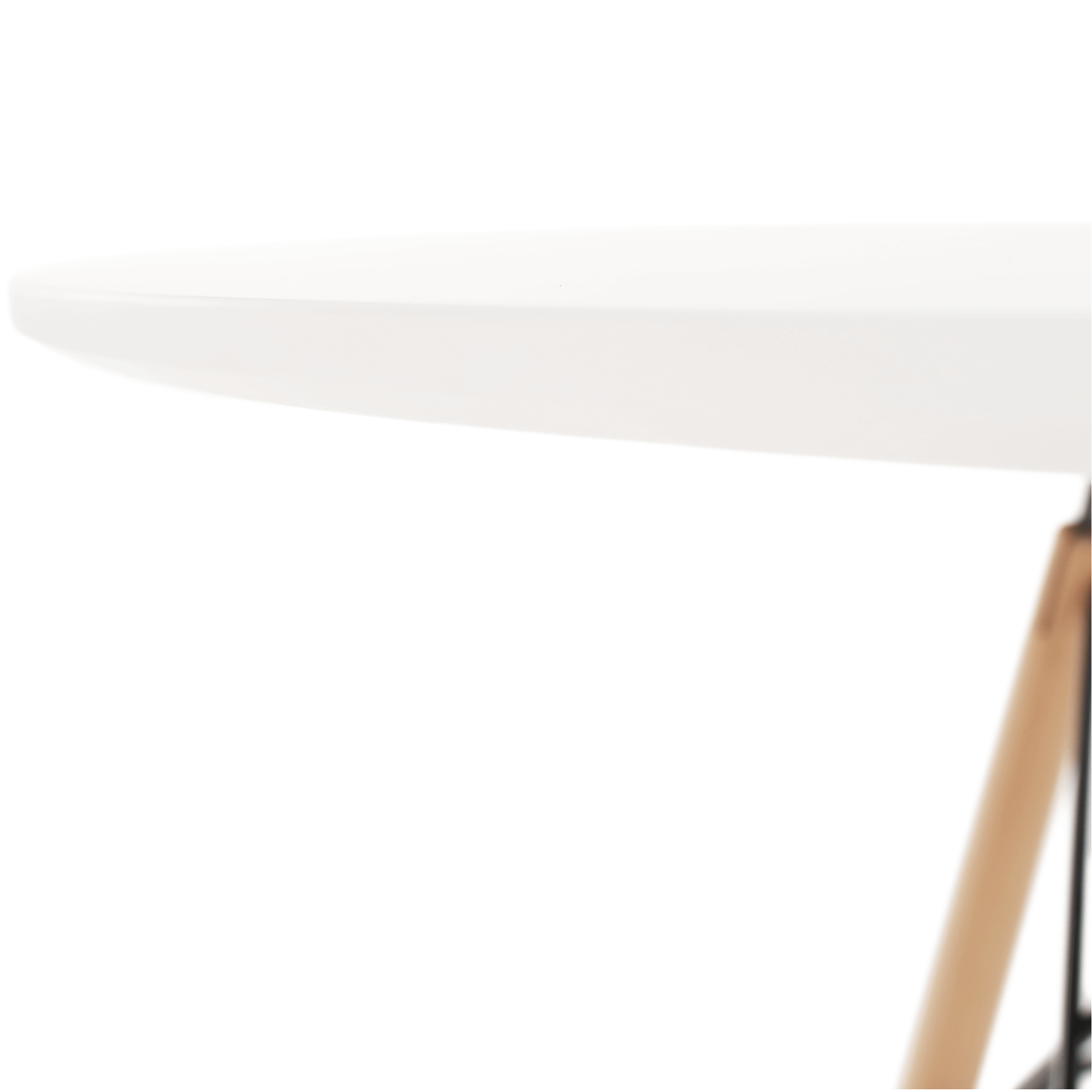 Étkezőasztal,  fehér/bükk, átmérő 80 cm, GAMIN 2 NEW 80