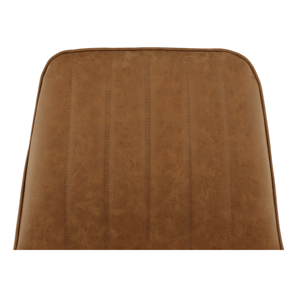 Szék, ekobőr barna camel/fekete, HAZAL
