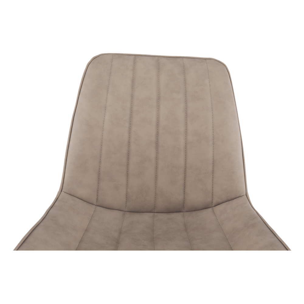 Szék, ekobőr barna camel/fekete, HAZAL