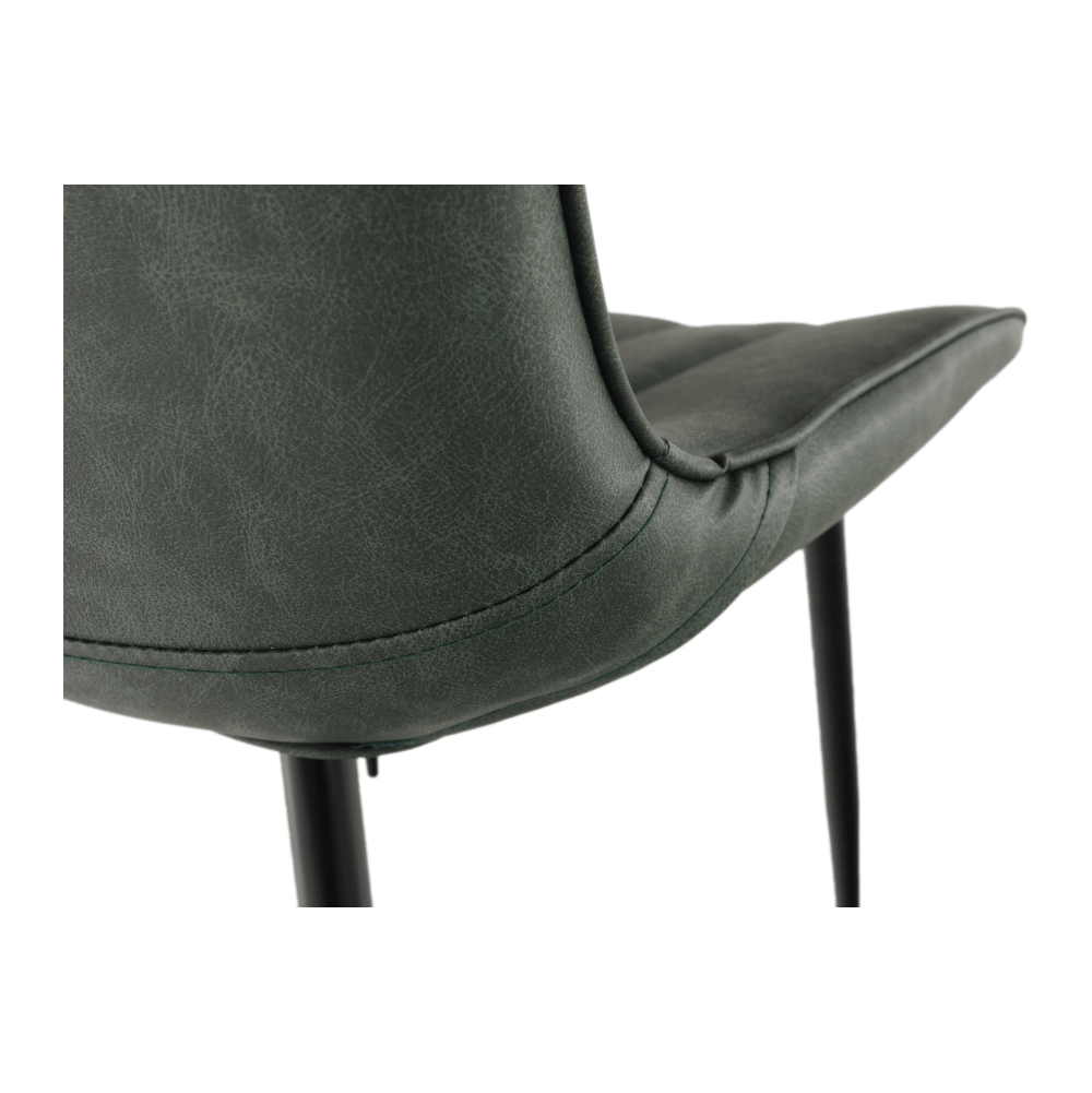 Szék, ekobőr barna camel/fekete, HAZAL