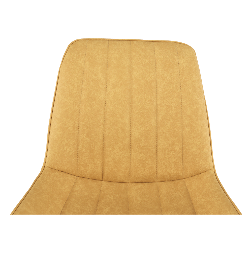 Szék, ekobőr barna camel/fekete, HAZAL