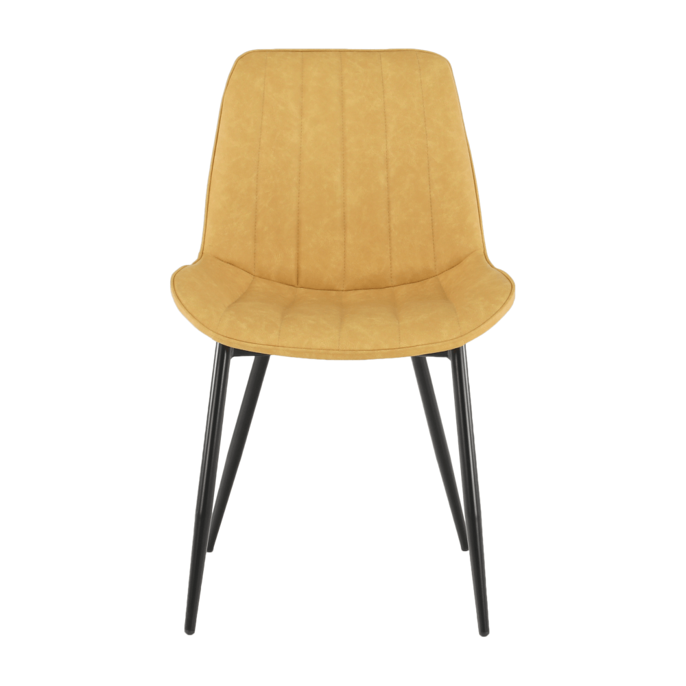 Szék, ekobőr barna camel/fekete, HAZAL