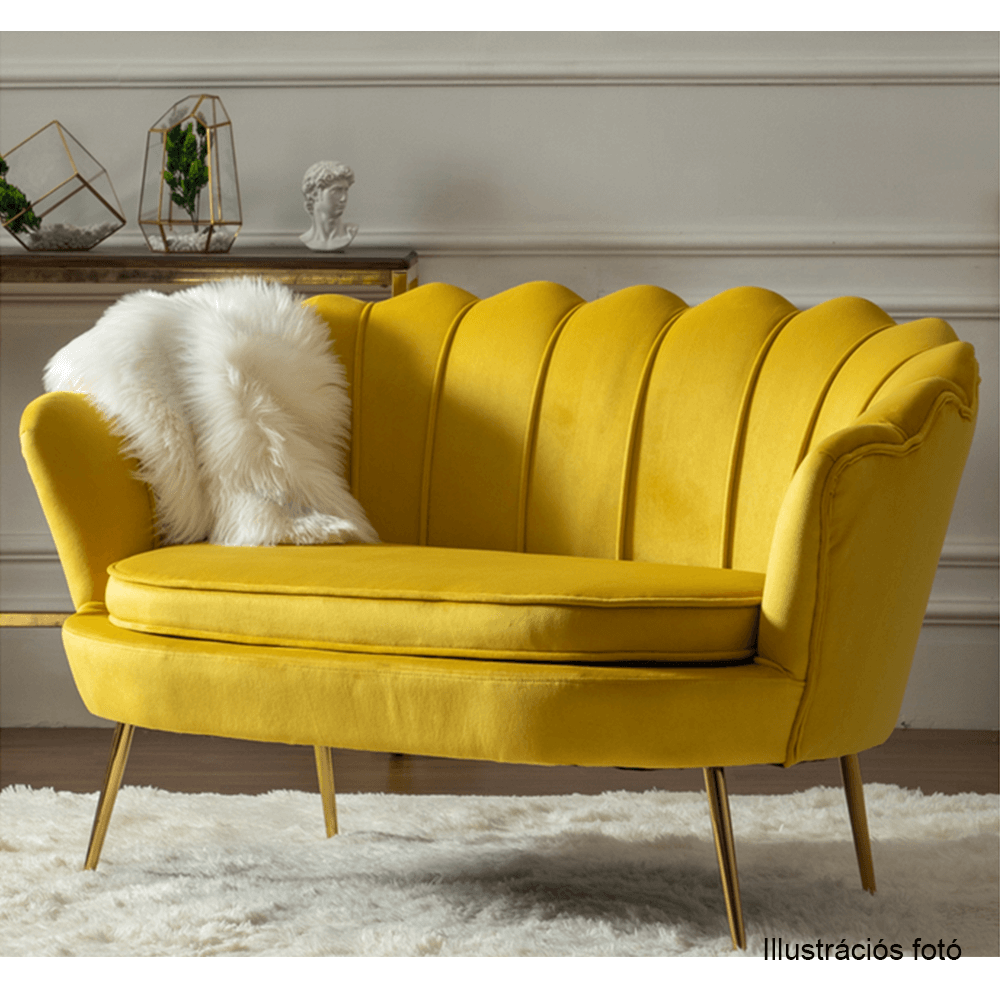 Pad Art-deco stílusban, smaragd Velvet anyag/gold króm-arany, NOBLIN