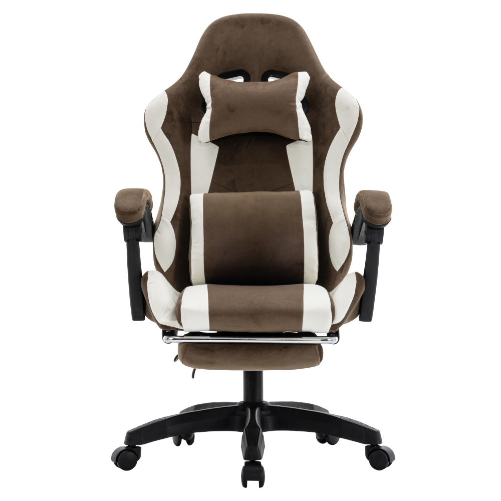 Irodai/gamer szék, barna/fehér, HOSPO