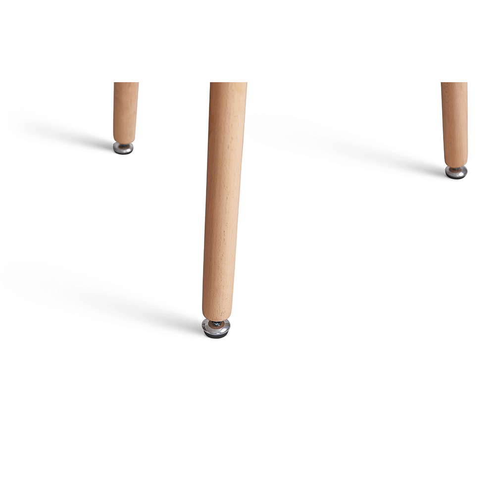 Étkezőasztal, fehér/bükk, átmérő 60 cm, ELCAN NEW TYP 1