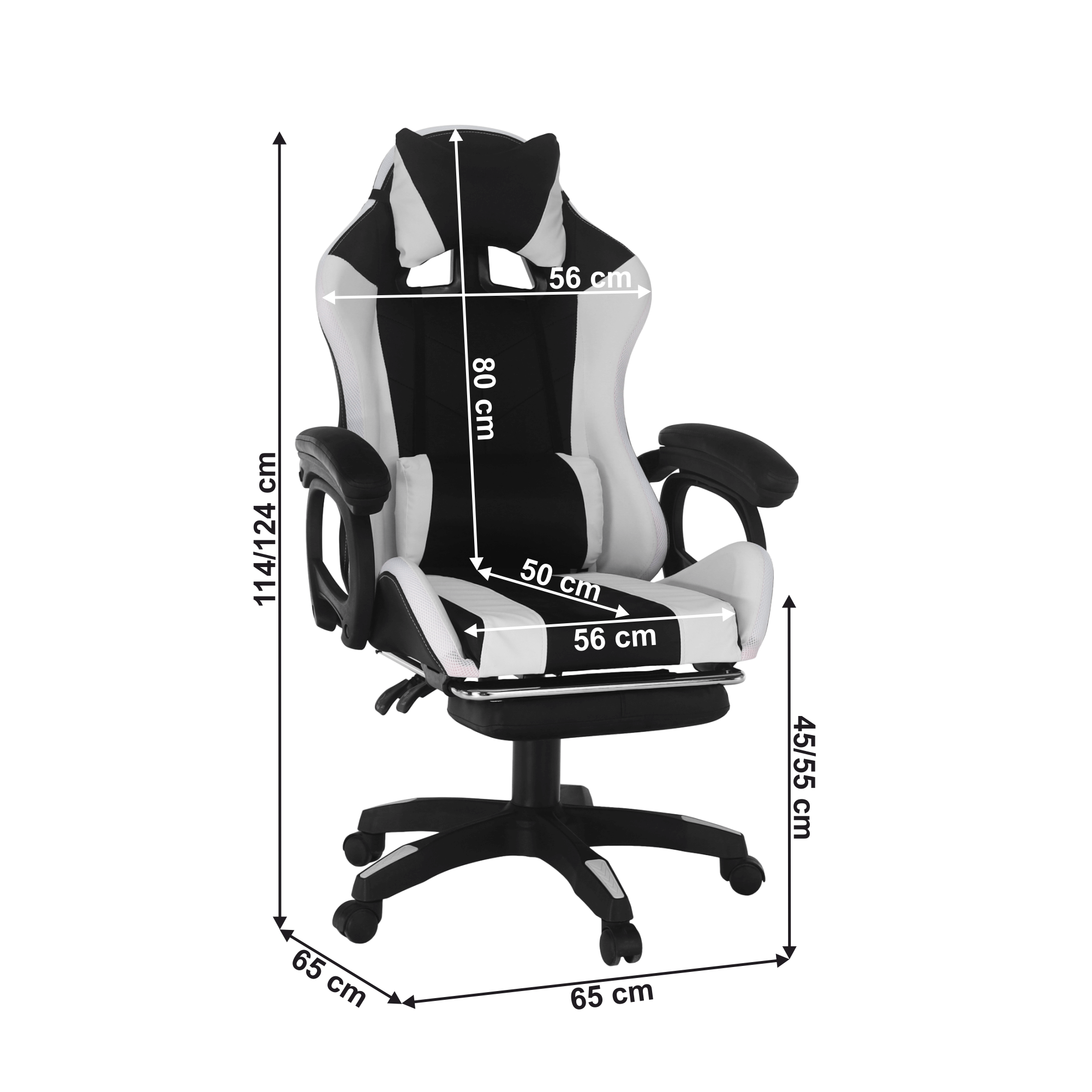 Irodai/gamer szék RGB LED világítással, JOVELA