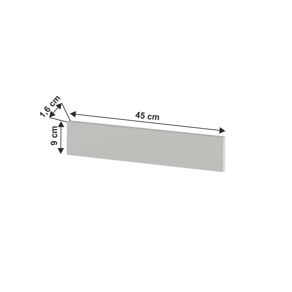 45 cm széles mosogatógépre való léc, fehér, JULIA TYP 94