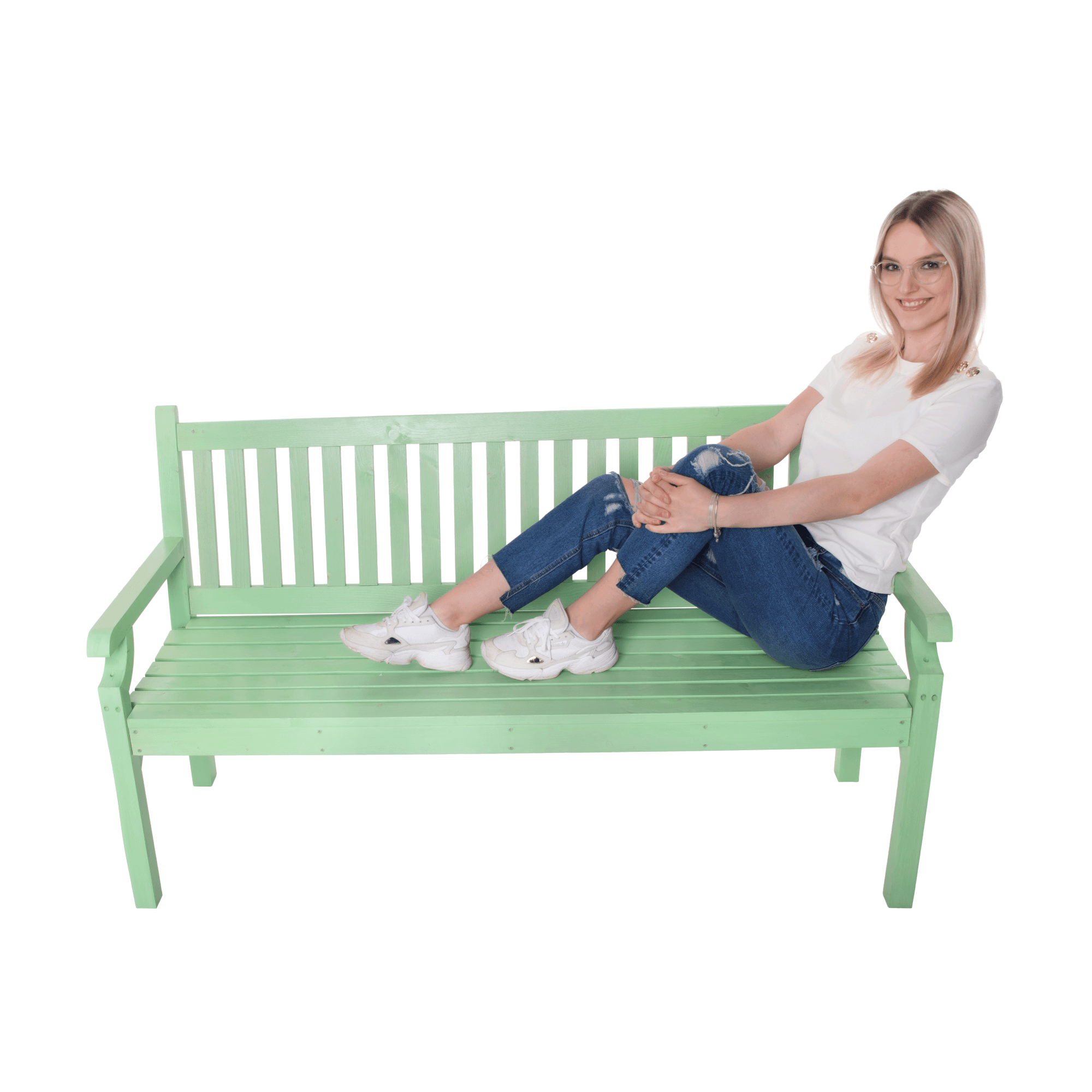 Fából készült kerti pad, neo mint, 150 cm, KOLNA