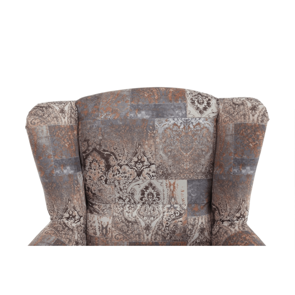 füles fotel puffal, szövet patchwork N1, ASTRID