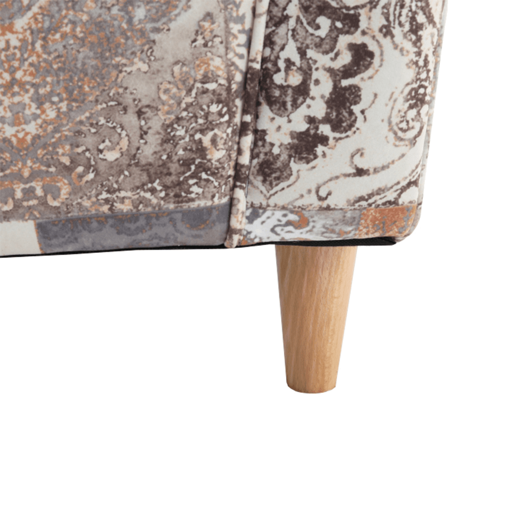 füles fotel puffal, szövet patchwork N1, ASTRID