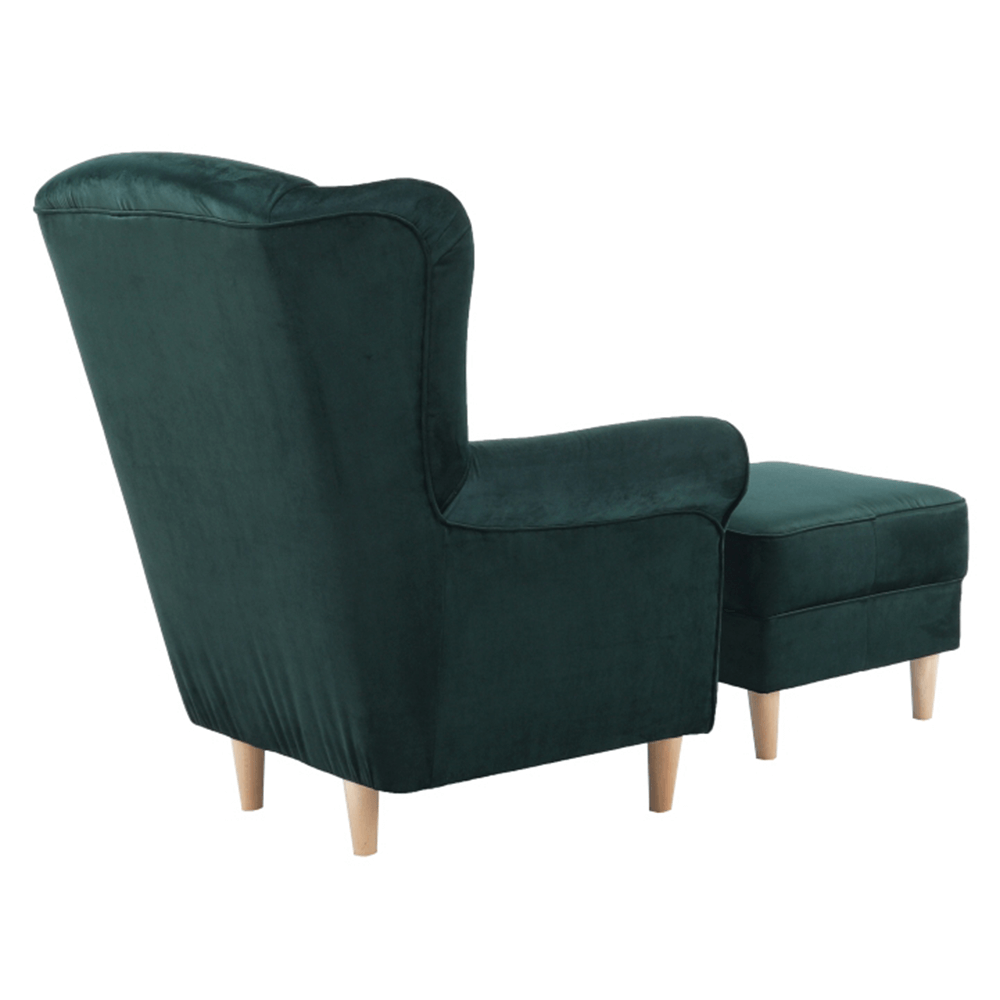 füles fotel puffal, szövet patchwork N1, ASTRID