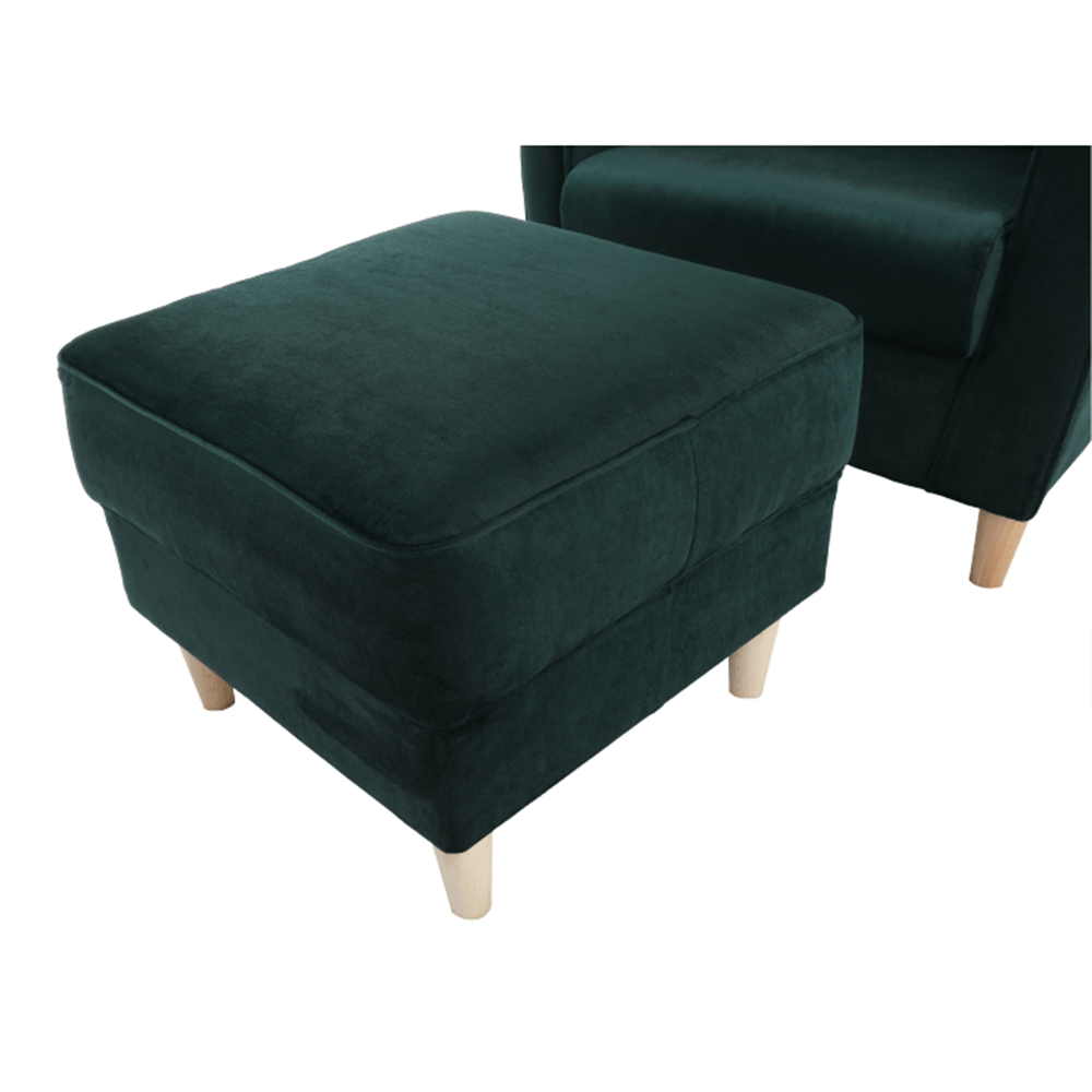 füles fotel puffal, szövet patchwork N1, ASTRID