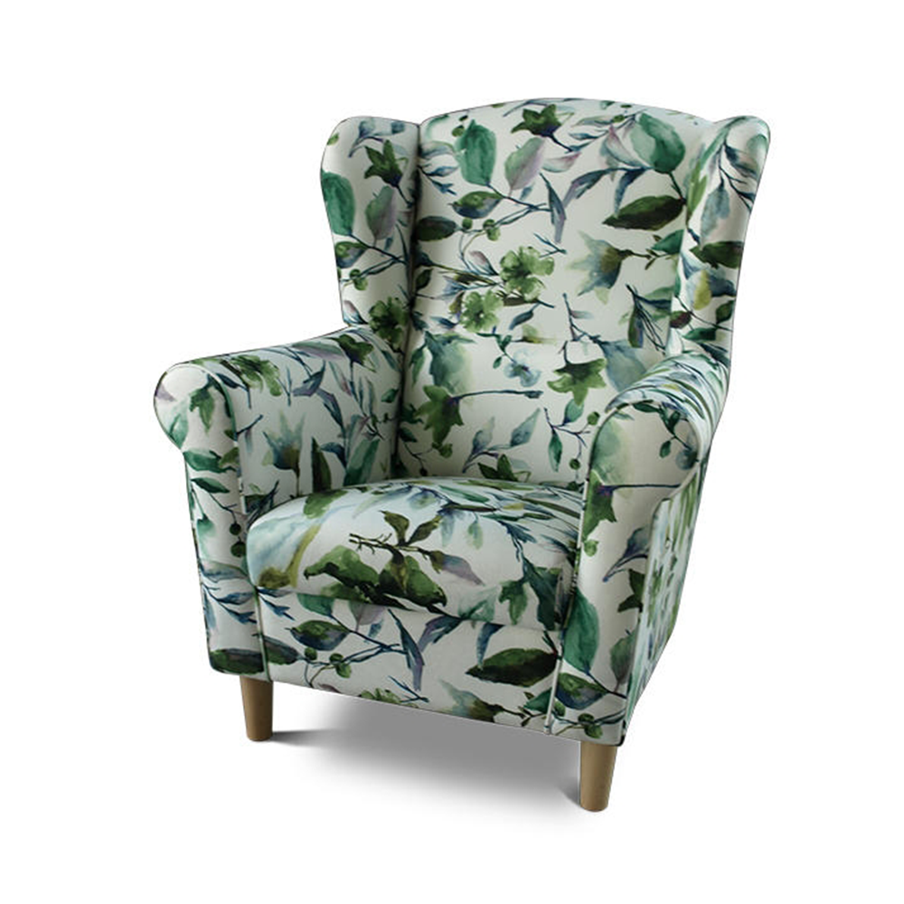 füles fotel puffal, szövet patchwork N1, ASTRID