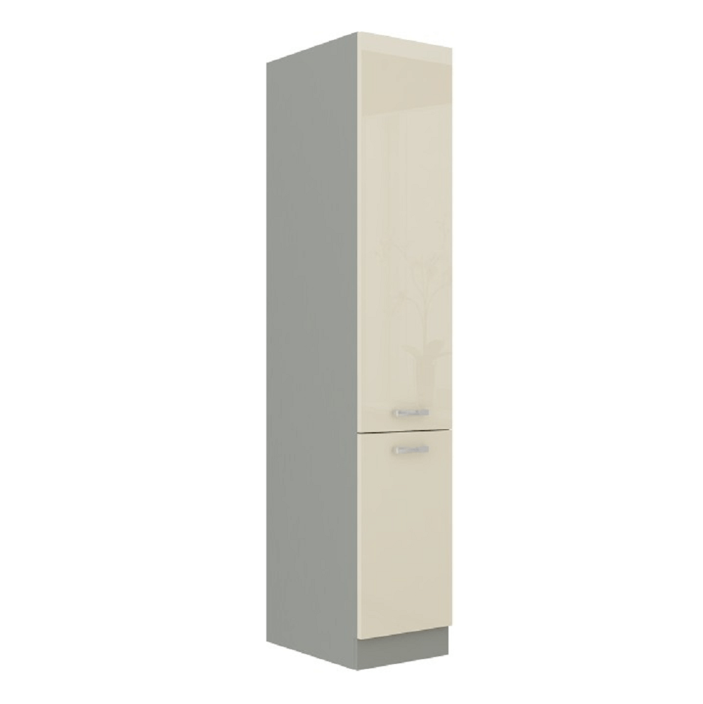 Magas élelmiszer szekrény, fehér magasfényű, PRADO 40 DK-210 2F