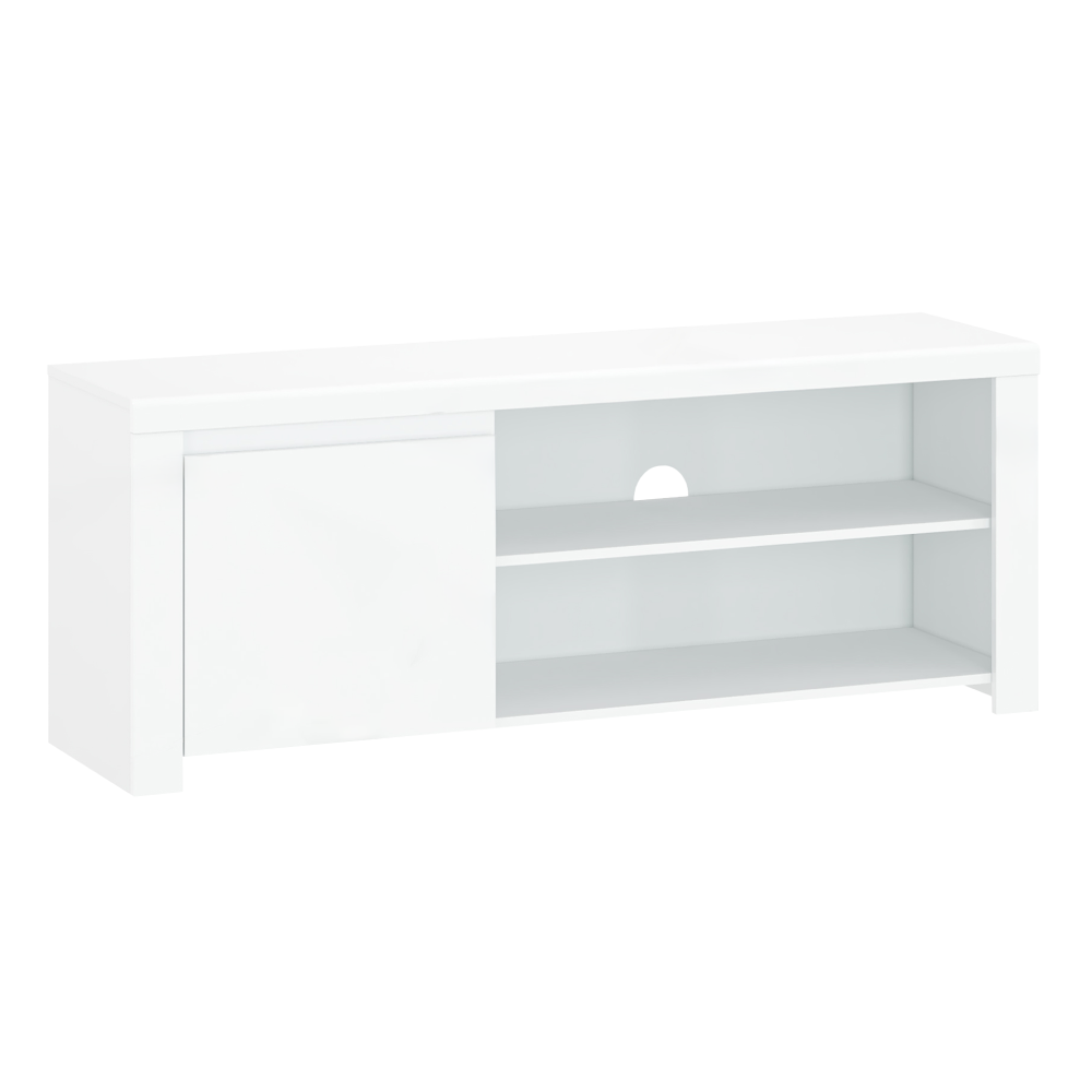 TV asztal 1D/160, fehér fényes, LINDY