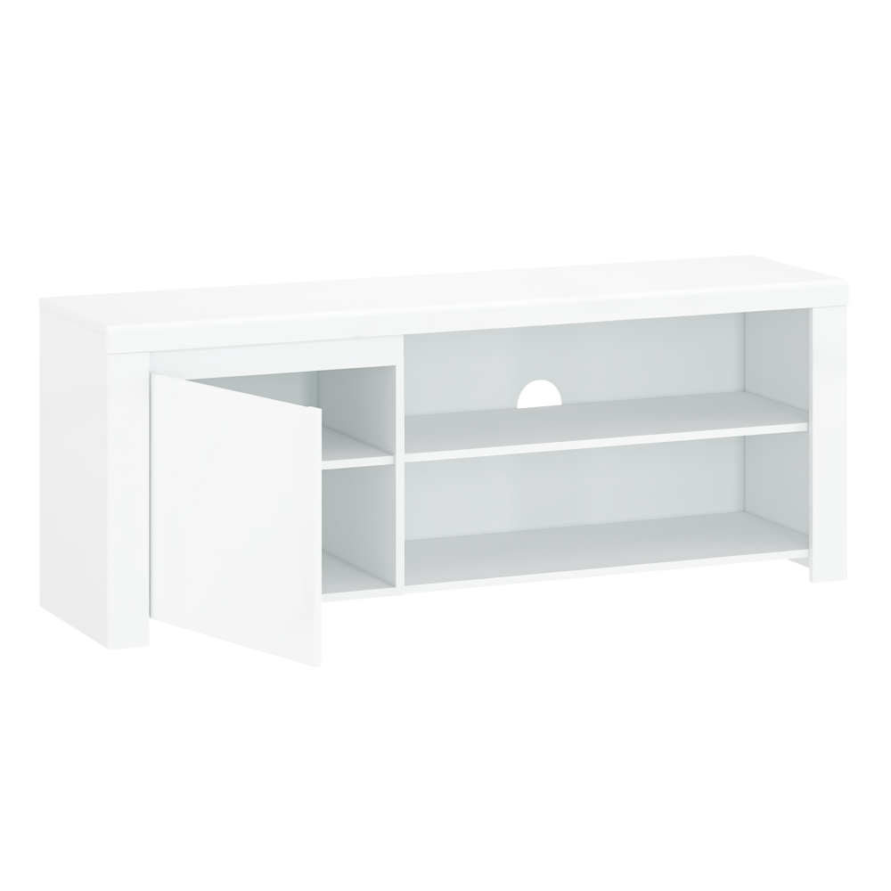 TV asztal 1D/160, fehér fényes, LINDY