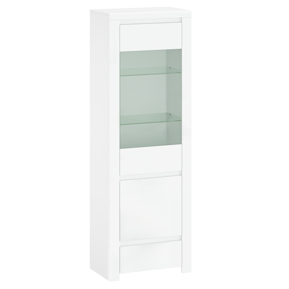 Vitrin 1D1W1S, fehér fényes, LINDY