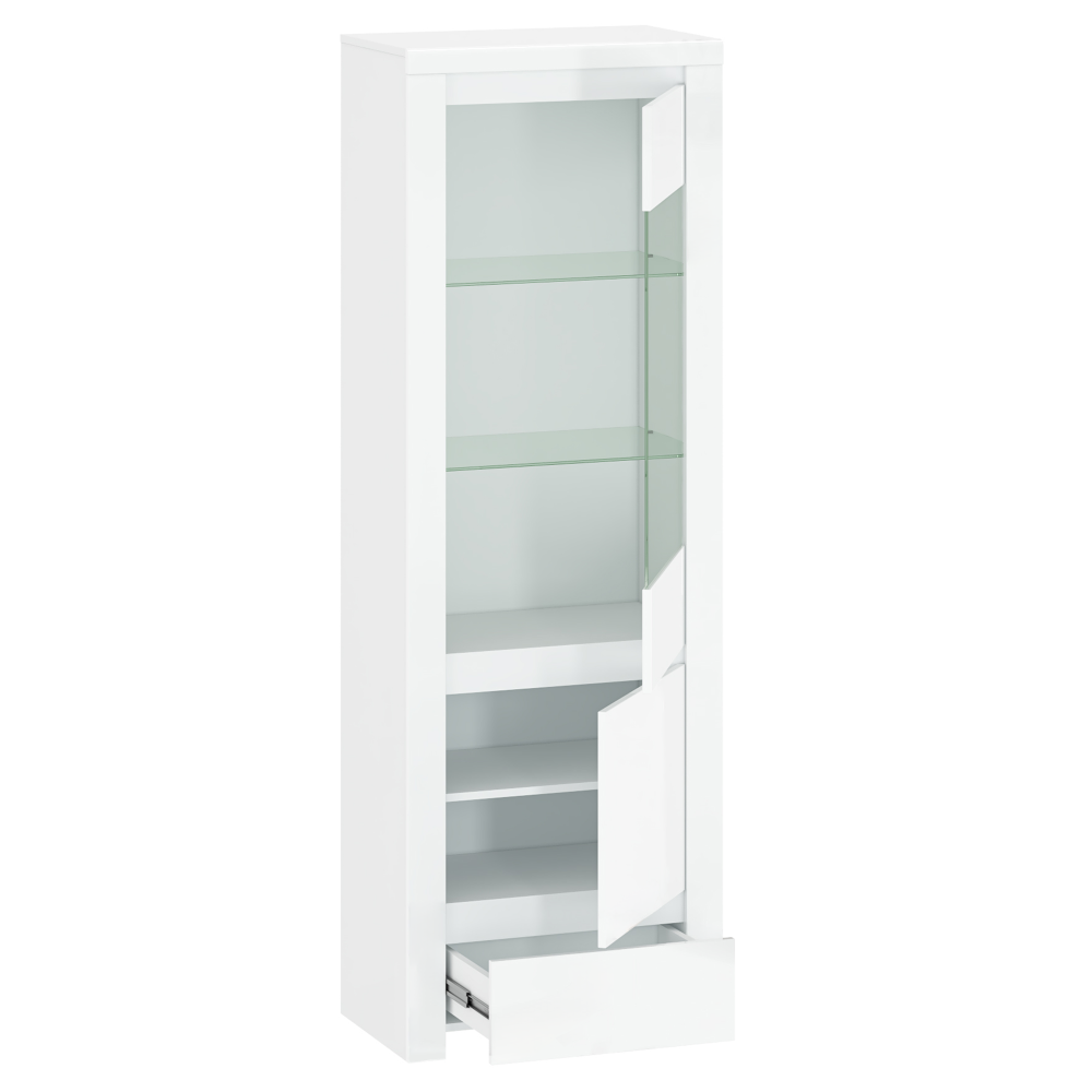 Vitrin 1D1W1S, fehér fényes, LINDY