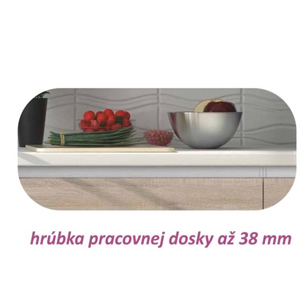Alsószekrény D 80, fehér magas fényű HG, LINE