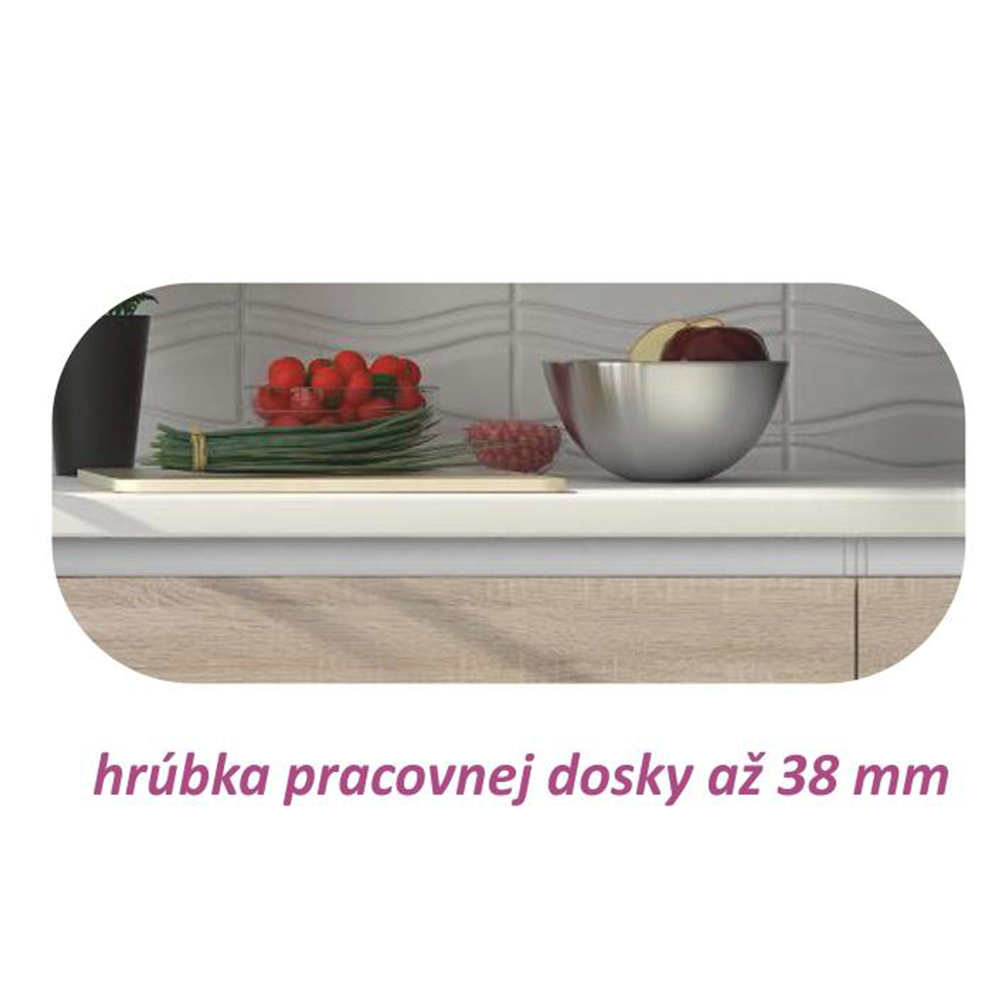 Alsószekrény D 80 ZL, fehér magas fényű HG, LINE