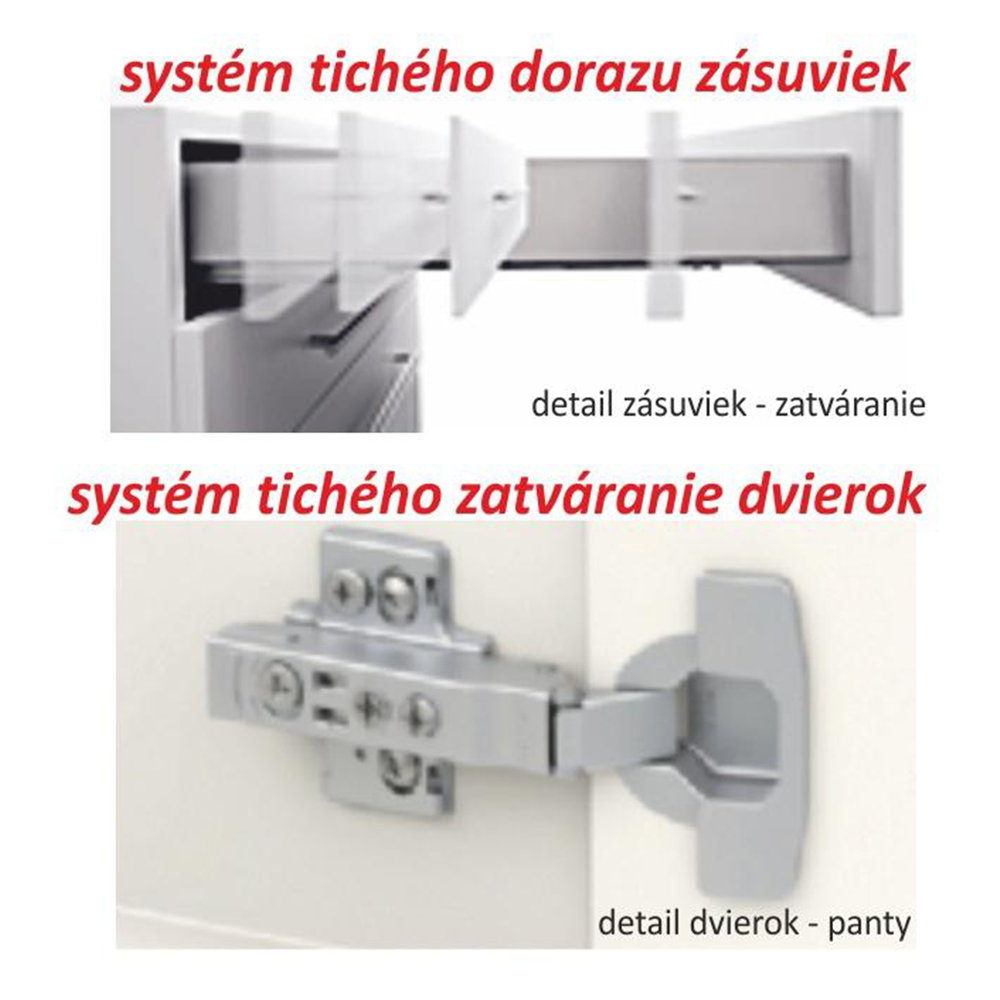 Felsőszekrény, fehér magas fényű HG, jobbos, LINE