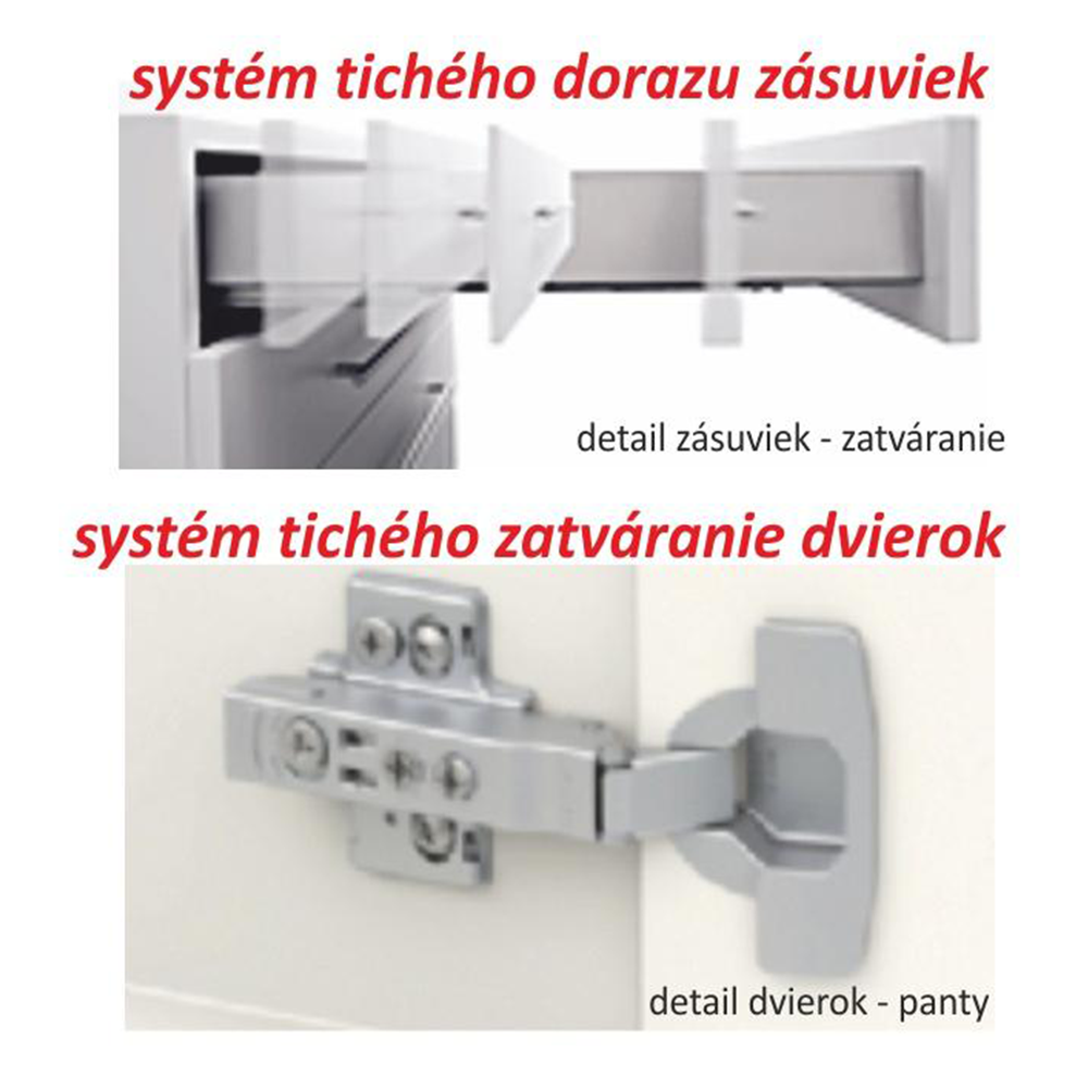 Felsőszekrény, tölgy sonoma/fehér magas fényű HG, jobbos, LINE
