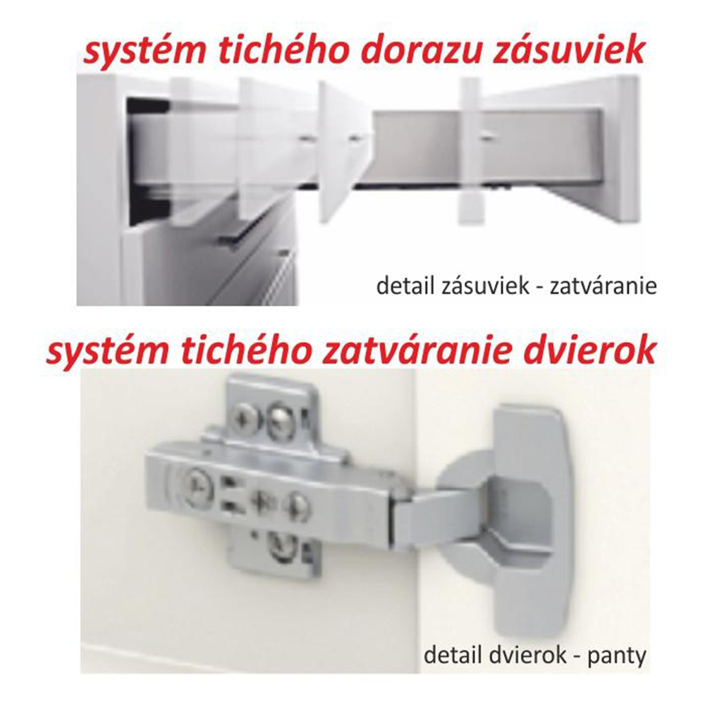 Alsószekrény, fehér magas fényű HG, jobbos, LINE