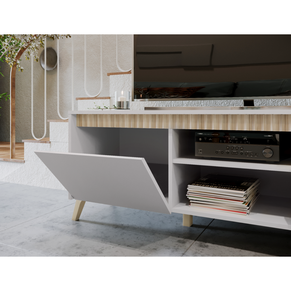 TV-asztal, kasmír/sonoma tölgy, LONGY RTV2K2So