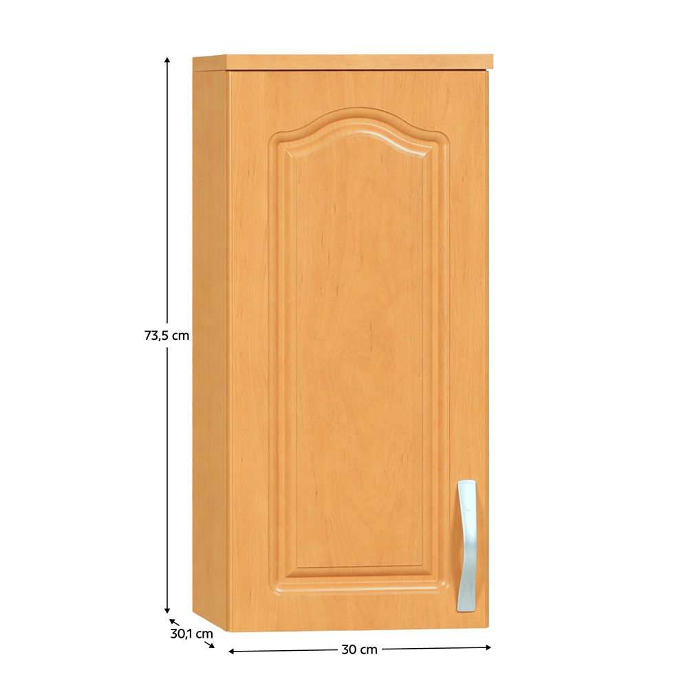 Konyhaszekrény, felső, éger, balos, LORA MDF NEW KLASIK W30/735