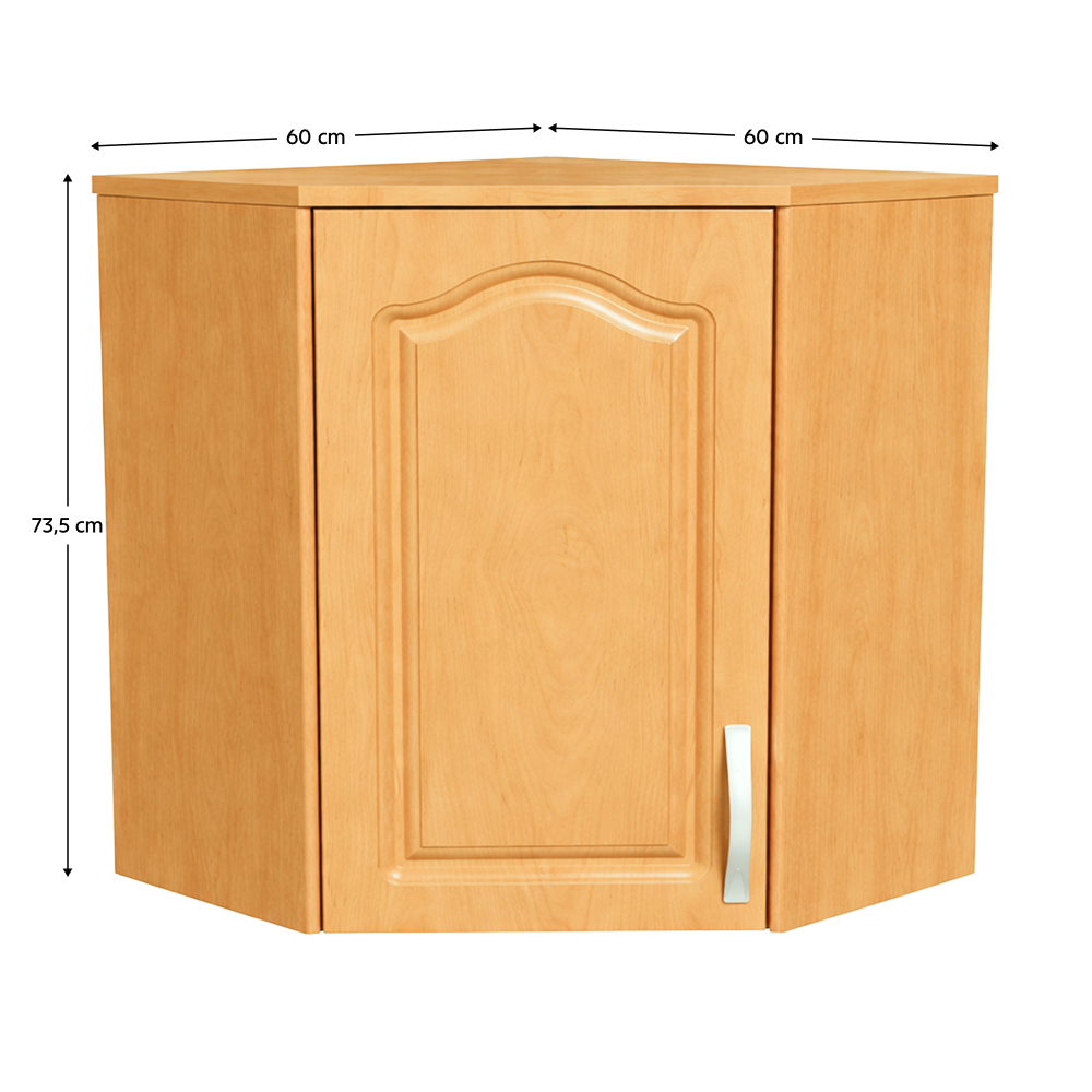 Sarok konyhaszekrény, felső, jobbos, éger, LORA MDF NEW KLASIK W60 / 60