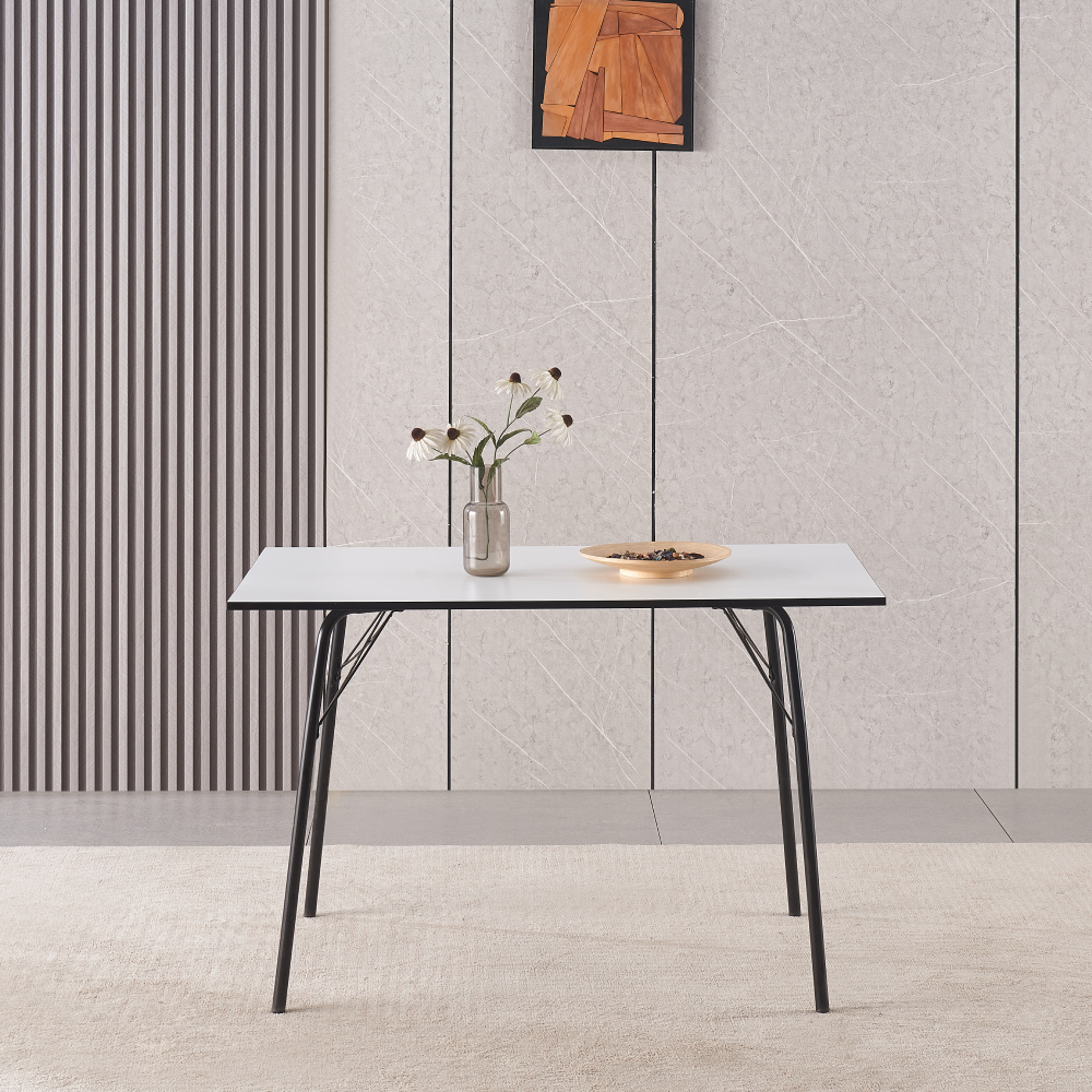Étkezőasztal, artisan tölgy/fekete, 120x75x75 cm, NALAK TYP 2