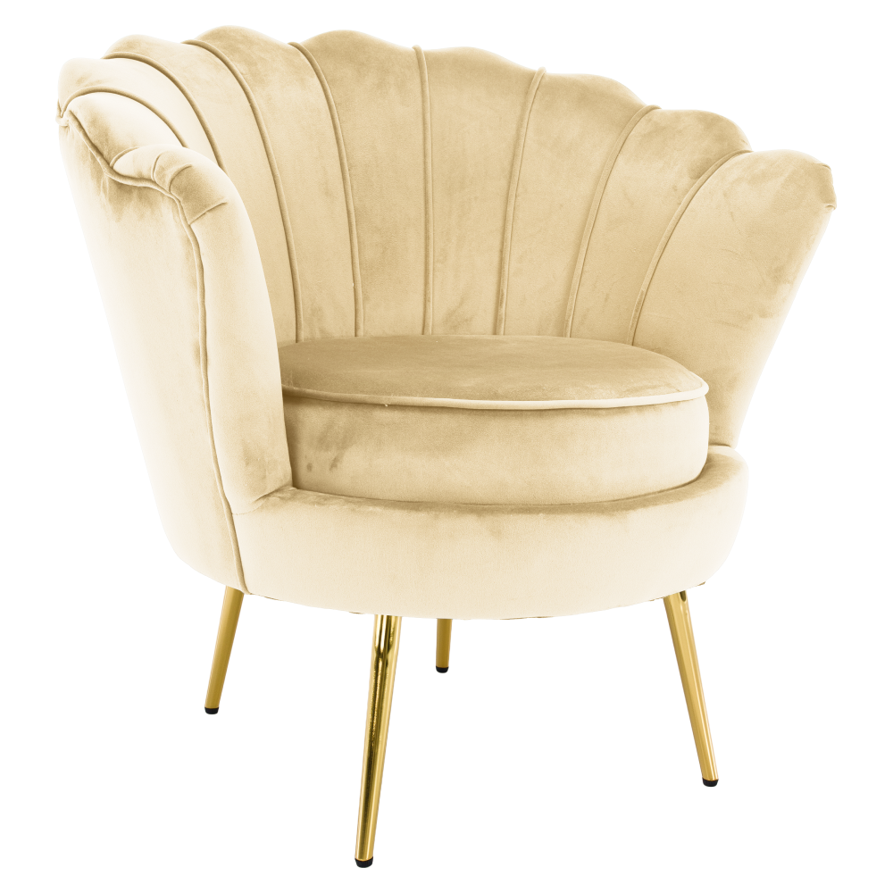 Art-deco stílusú fotel, Velvet szövet/gold arany króm, NOBLEO