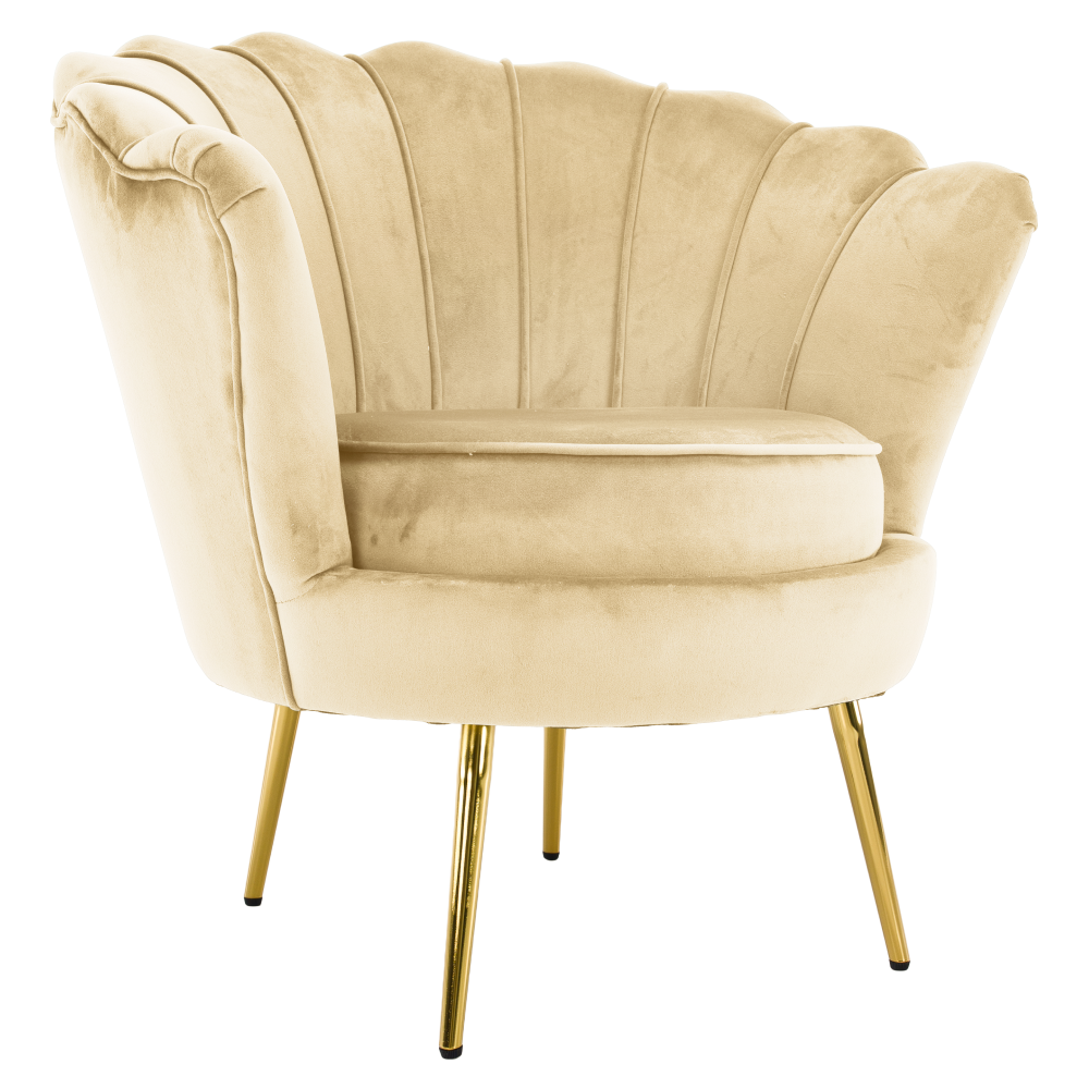 Art-deco stílusú fotel, Velvet szövet/gold arany króm, NOBLEO