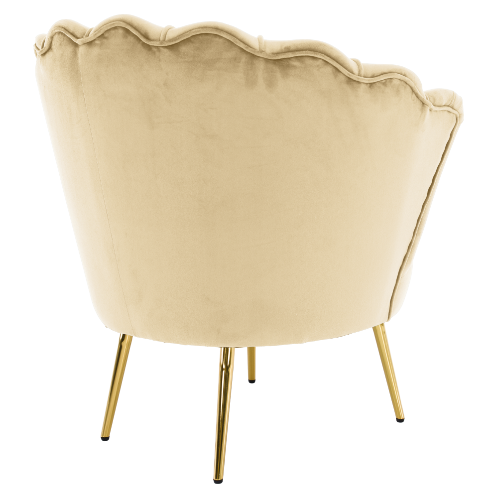 Art-deco stílusú fotel, Velvet szövet/gold arany króm, NOBLEO