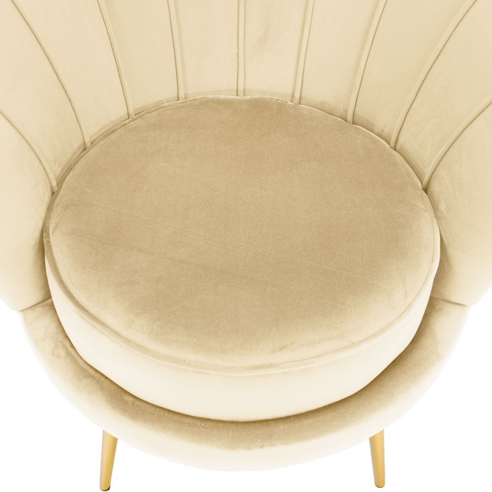 Art-deco stílusú fotel, Velvet szövet/gold arany króm, NOBLEO