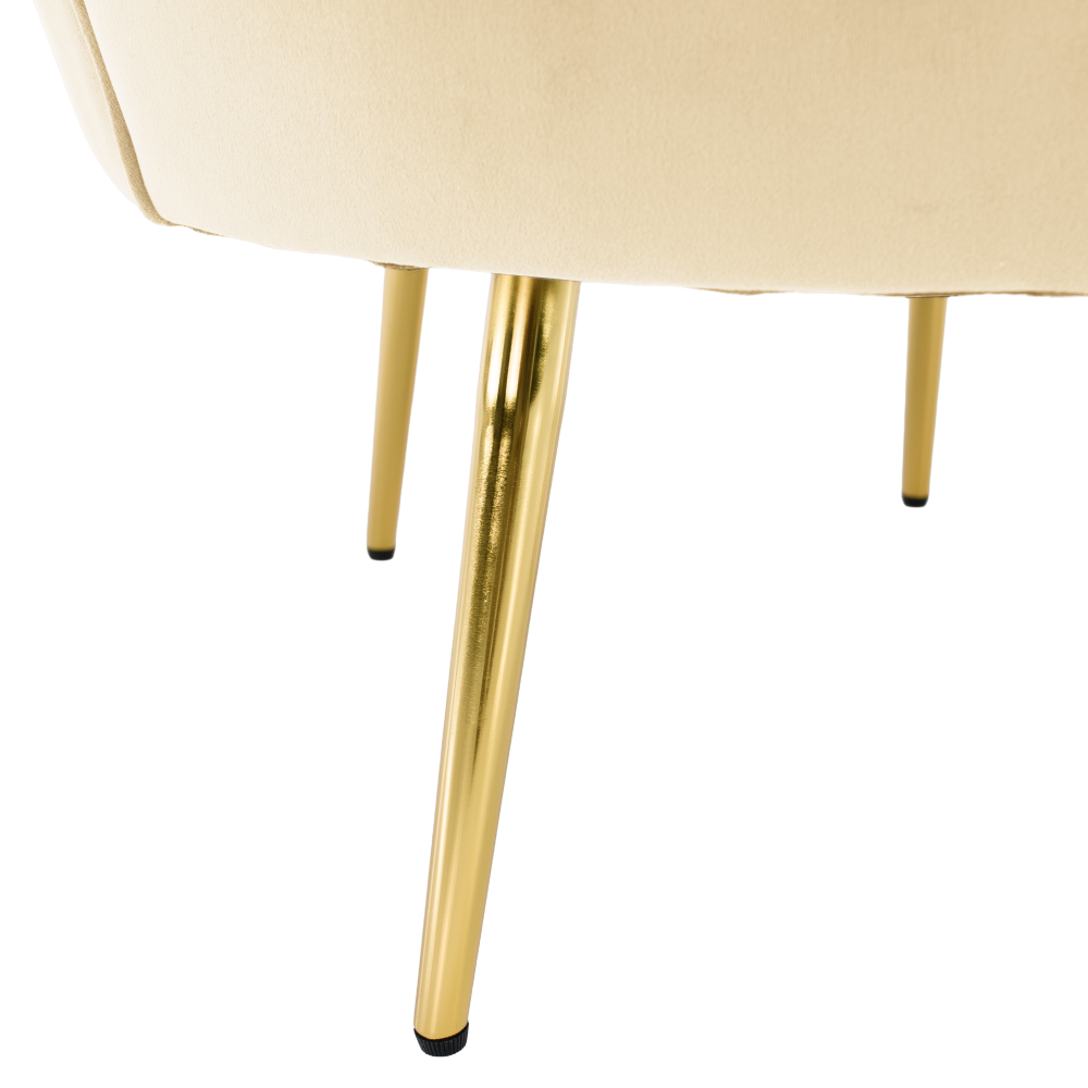Art-deco stílusú fotel, Velvet szövet/gold arany króm, NOBLEO