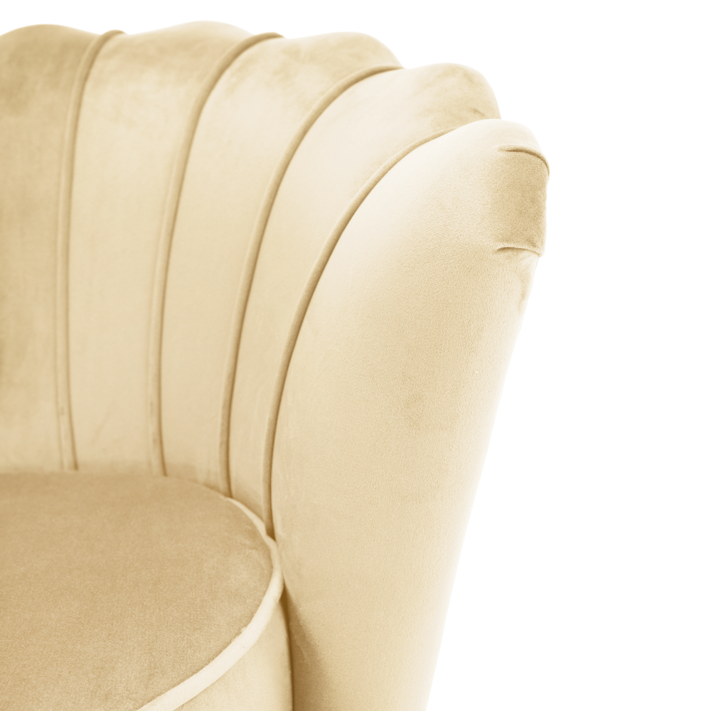 Art-deco stílusú fotel, Velvet szövet/gold arany króm, NOBLEO
