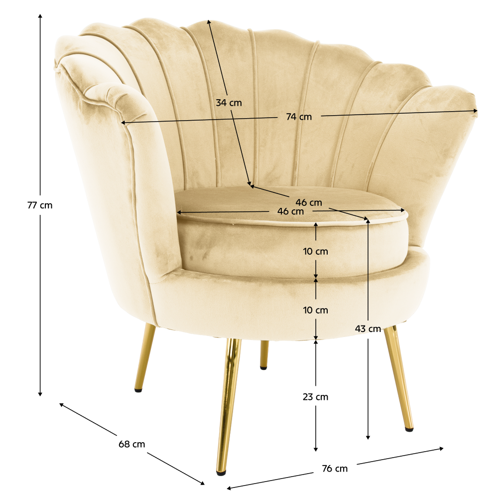 Art-deco stílusú fotel, Velvet szövet/gold arany króm, NOBLEO
