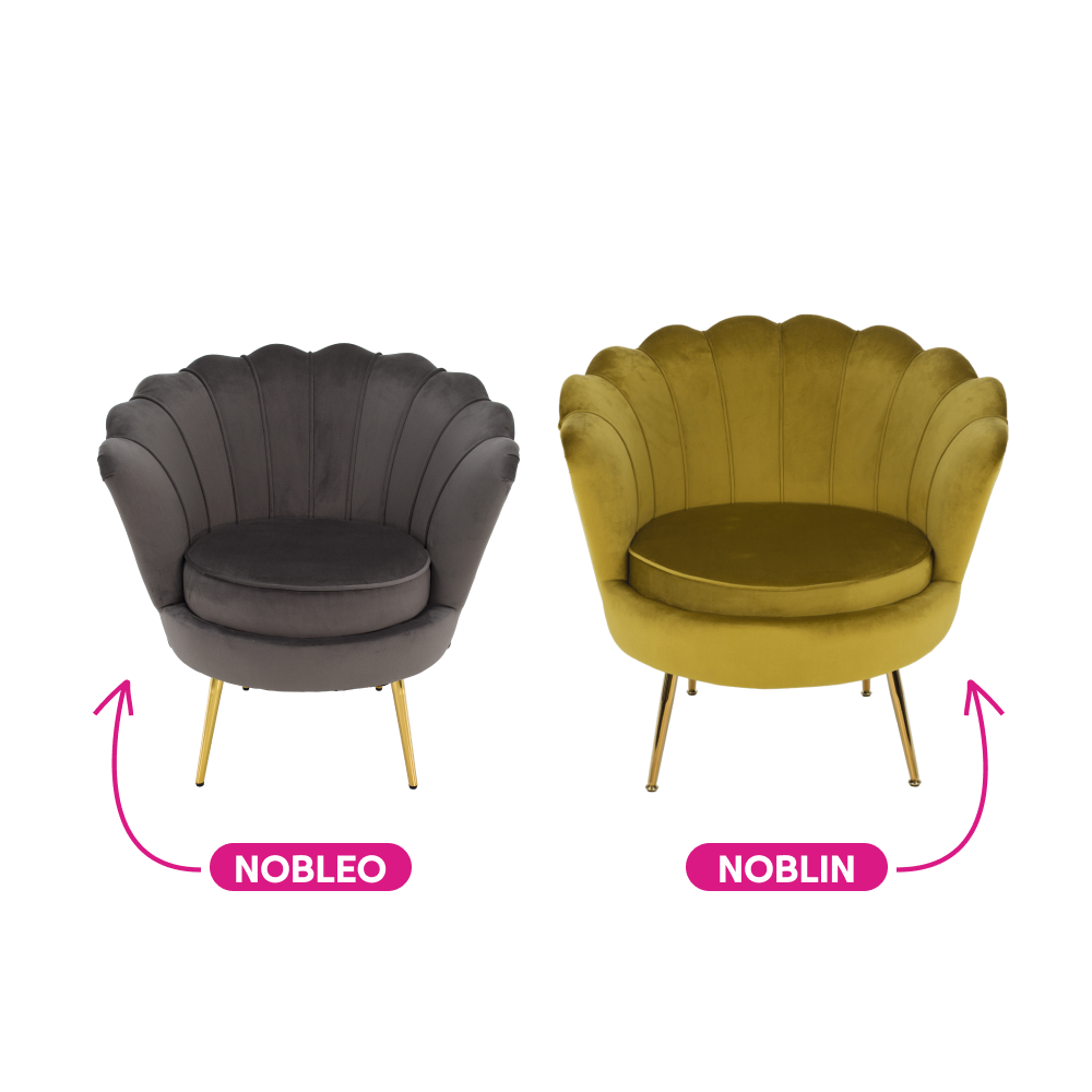 Fotel Art-deco stílusban, smaragd Velvet anyag/gold króm-arany, NOBLIN