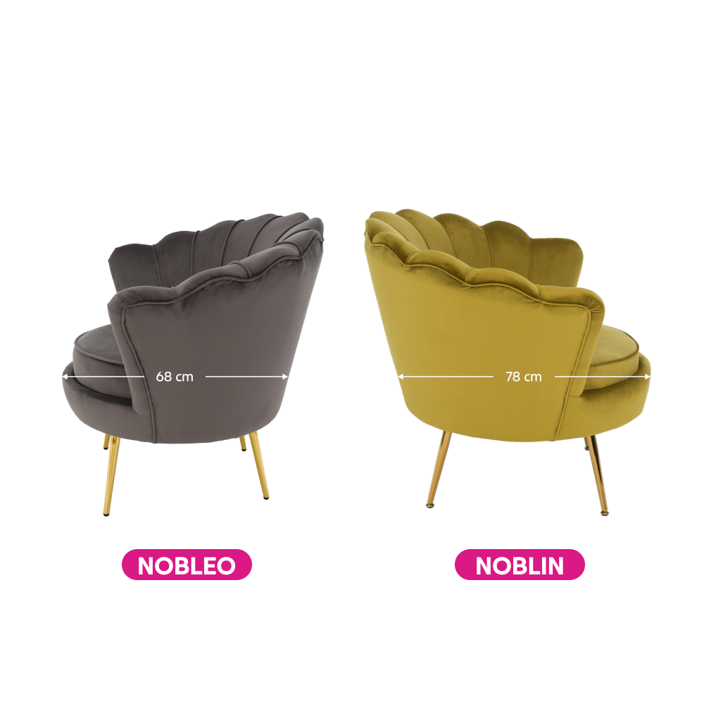 Fotel Art-deco stílusban, smaragd Velvet anyag/gold króm-arany, NOBLIN