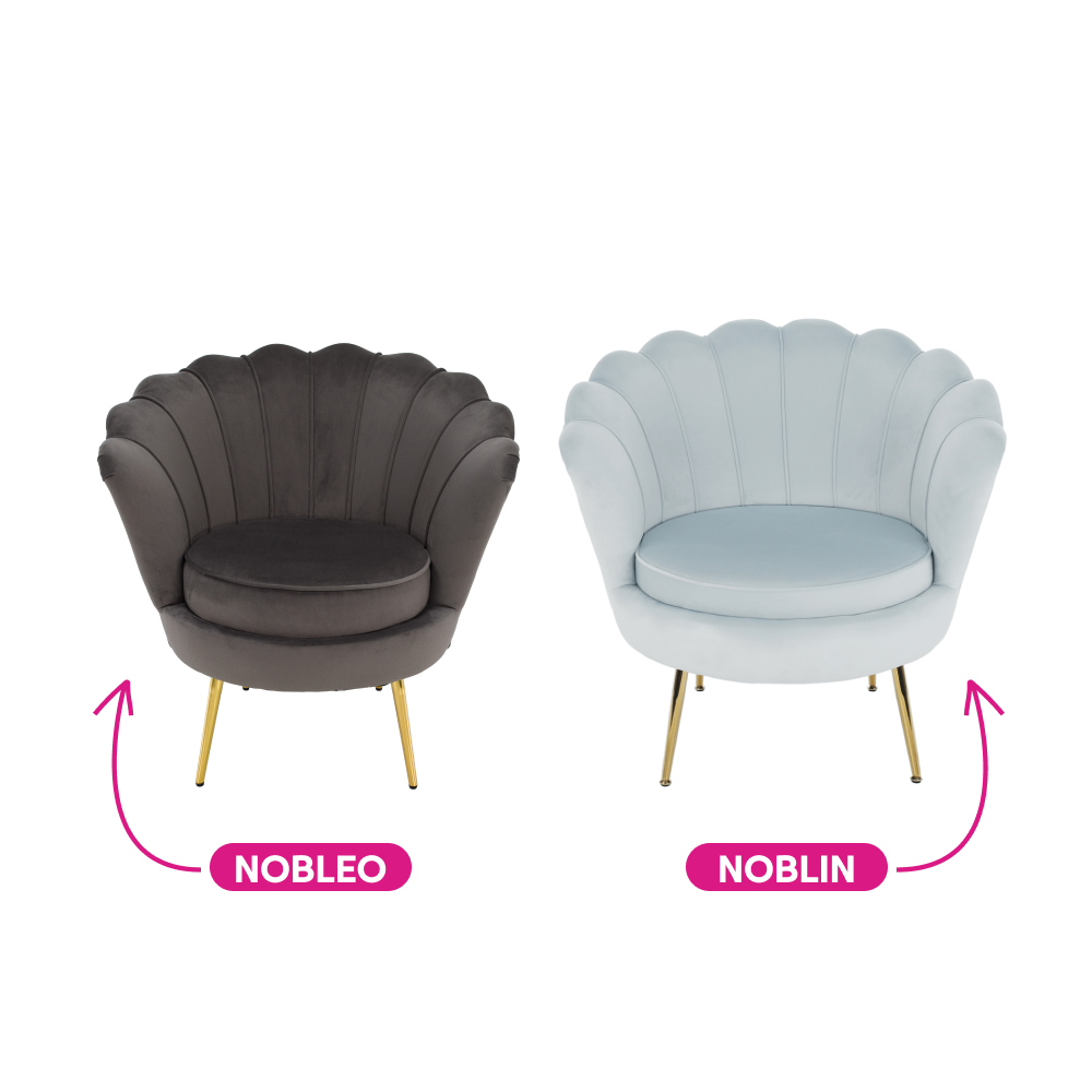 Fotel Art-deco stílusban, smaragd Velvet anyag/gold króm-arany, NOBLIN