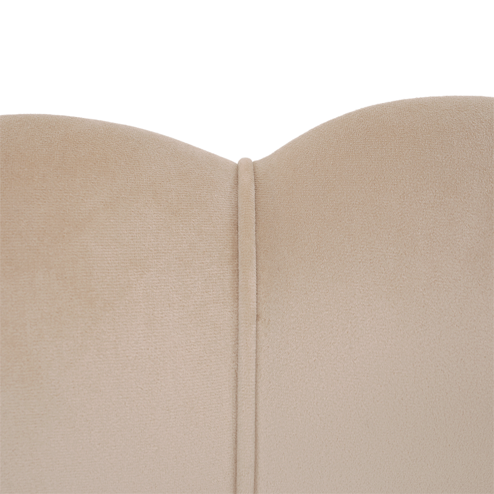 Pad Art-deco stílusban, smaragd Velvet anyag/gold króm-arany, NOBLIN