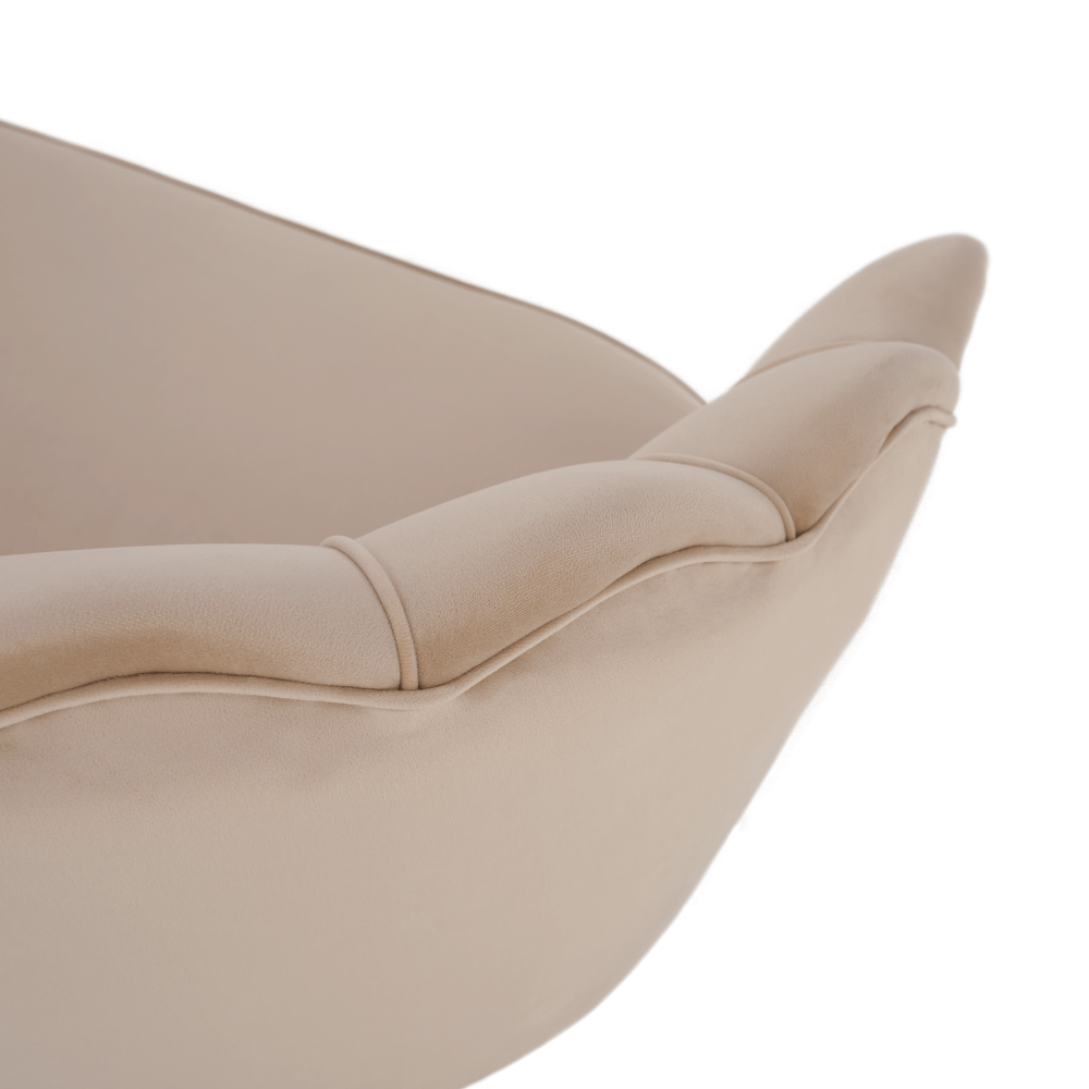 Pad Art-deco stílusban, smaragd Velvet anyag/gold króm-arany, NOBLIN