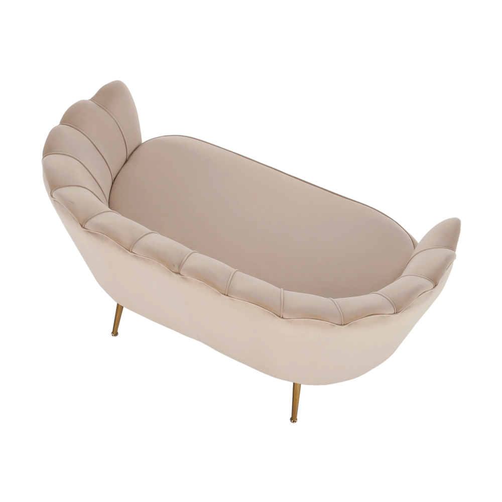 Pad Art-deco stílusban, smaragd Velvet anyag/gold króm-arany, NOBLIN