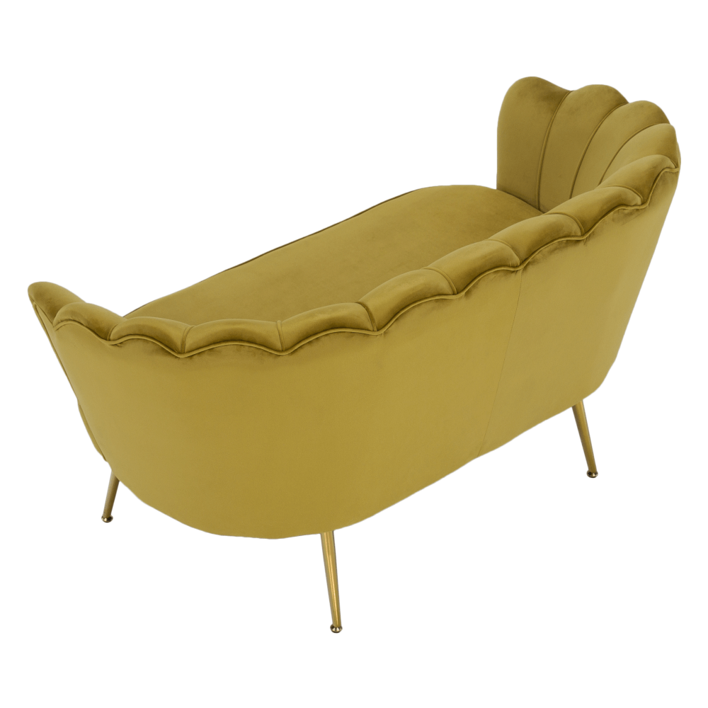 Pad Art-deco stílusban, smaragd Velvet anyag/gold króm-arany, NOBLIN