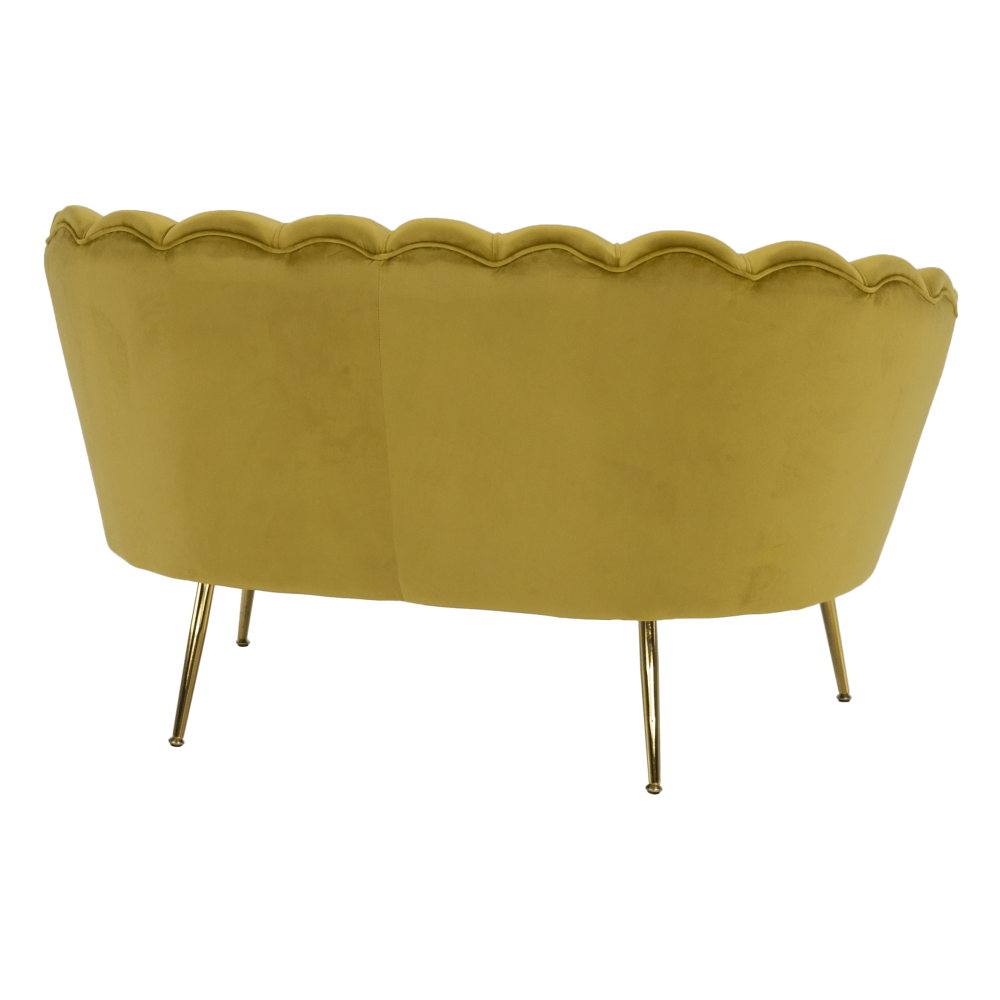 Pad Art-deco stílusban, smaragd Velvet anyag/gold króm-arany, NOBLIN