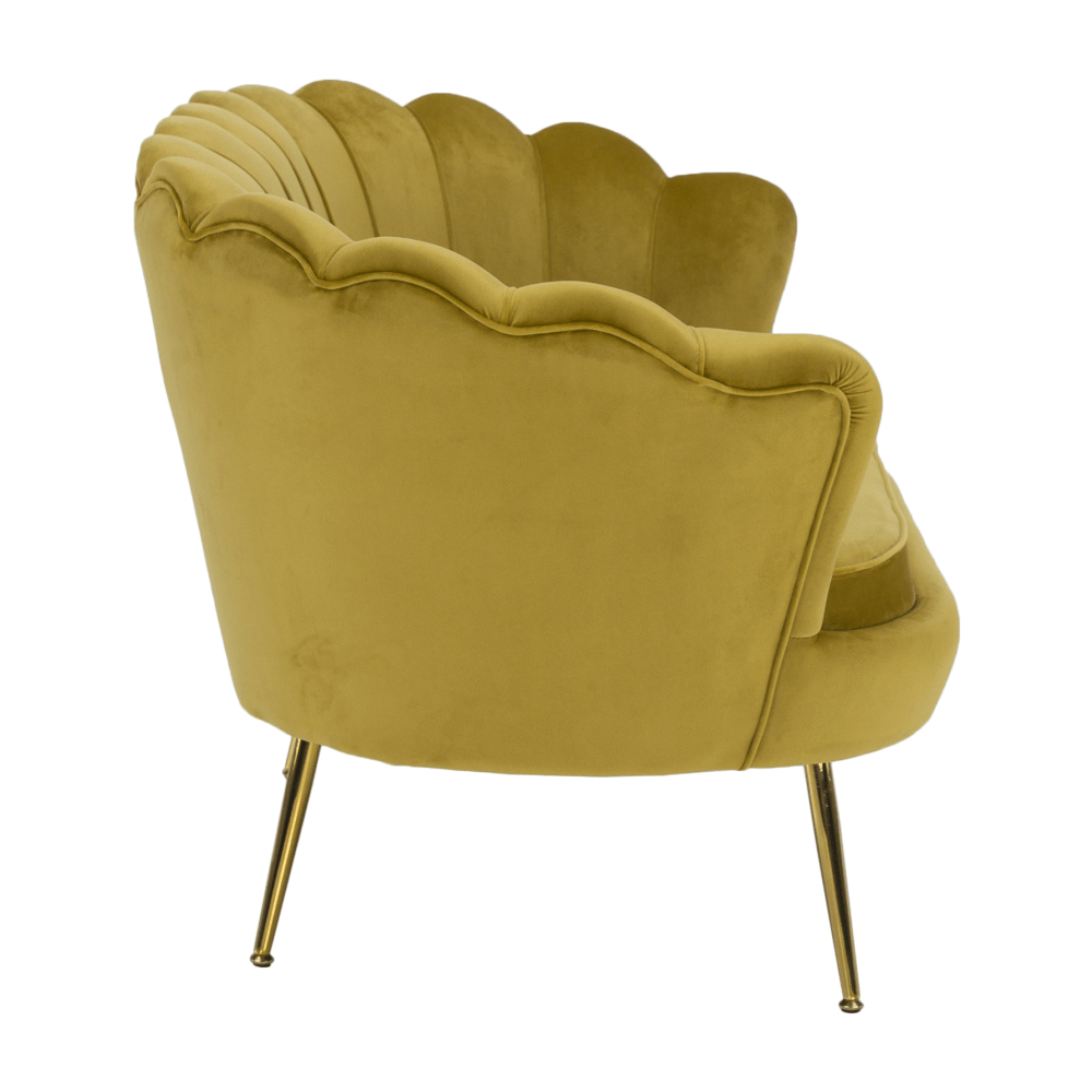 Pad Art-deco stílusban, smaragd Velvet anyag/gold króm-arany, NOBLIN