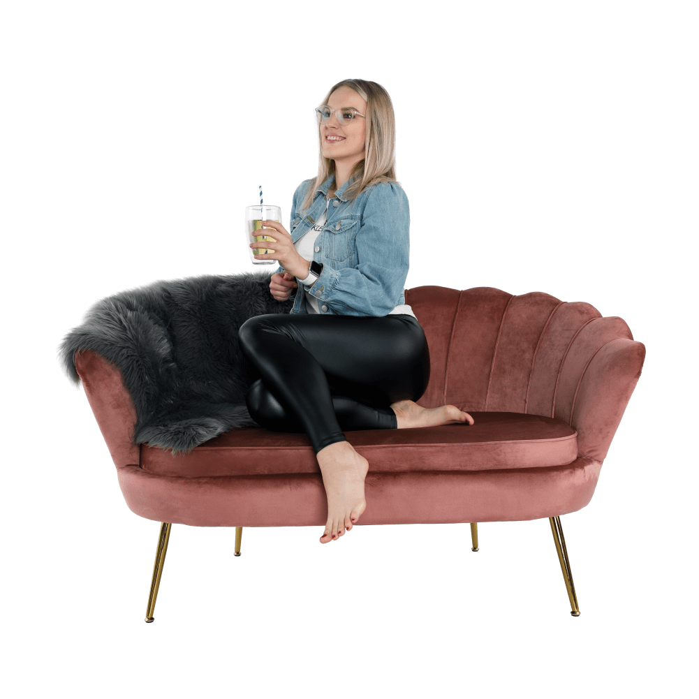 Pad Art-deco stílusban, smaragd Velvet anyag/gold króm-arany, NOBLIN