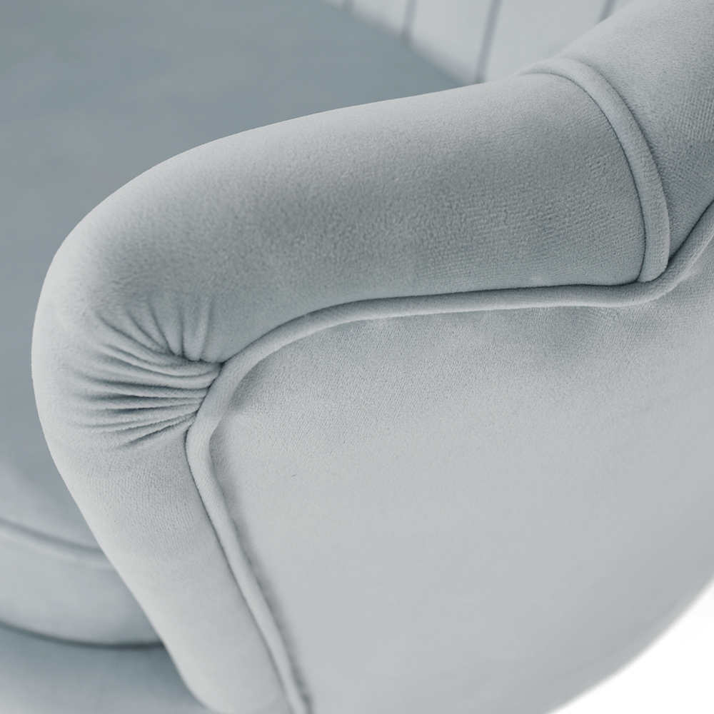 Pad Art-deco stílusban, smaragd Velvet anyag/gold króm-arany, NOBLIN
